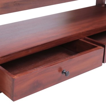 vidaXL Έπιπλο Τηλεόρασης Καφέ 115x30x40cm από Μασίφ Μαόνι
