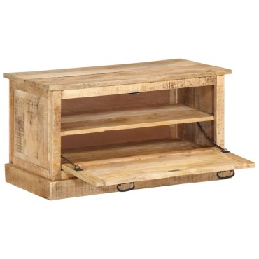 vidaXL Παπουτσοθήκη 85x40x45cm από Μασίφ Ξύλο Μάνγκο 1 τεμ.