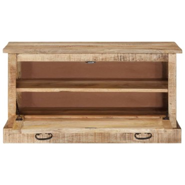 vidaXL Παπουτσοθήκη 85x40x45cm από Μασίφ Ξύλο Μάνγκο 1 τεμ.