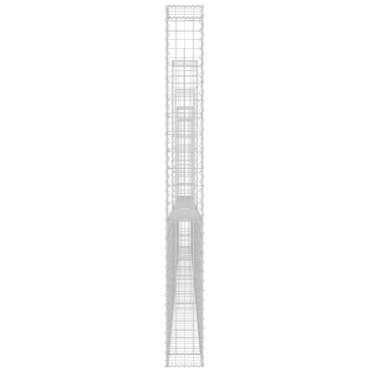 vidaXL Συρματοκιβώτιο σε U Σχήμα με 5 Στύλους 500x20x200cm Σιδερένιο