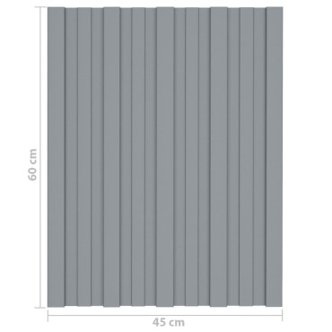 vidaXL Πάνελ Οροφής 36 τεμ. Ασημί 60 x 45 εκ.από Γαλβανιζέ Ατσάλι