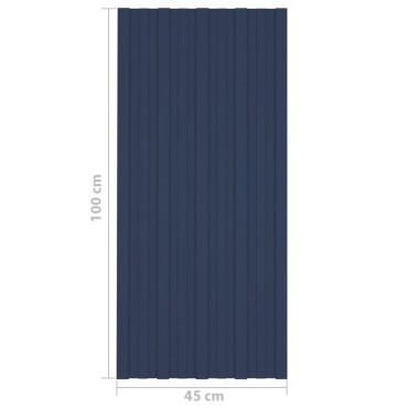 vidaXL Πάνελ Οροφής 12 τεμ. Ανθρακί 100 x 45 εκ. από Γαλβανιζέ Ατσάλι