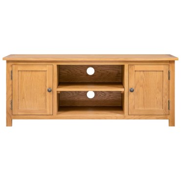 vidaXL Έπιπλο Τηλεόρασης 110x35x44cm από Μασίφ Ξύλο Δρυός