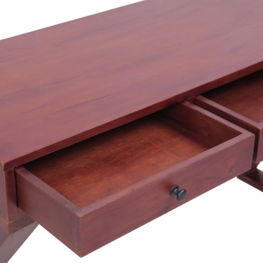 vidaXL Γραφείο Υπολογιστή Καφέ 115x47x77cm από Μασίφ Μαόνι 1 τεμ.
