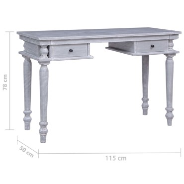 vidaXL Γραφείο 115x50x78cm από Μασίφ Μαόνι 1 τεμ.