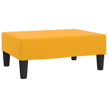 vidaXL Σκαμπό/Υποπόδιο Κίτρινο 78x56x32cm Βελούδινο 1 τεμ.