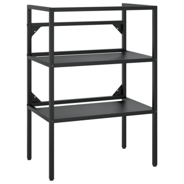 vidaXL Έπιπλο Μπάνιου Μαύρο 59x38x83cm Σιδερένιο 1 τεμ.