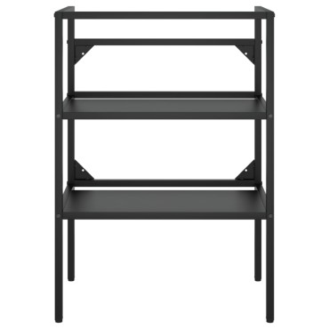 vidaXL Έπιπλο Μπάνιου Μαύρο 59x38x83cm Σιδερένιο 1 τεμ.