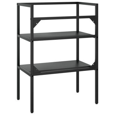 vidaXL Έπιπλο Μπάνιου Μαύρο 59x38x83cm Σιδερένιο 1 τεμ.