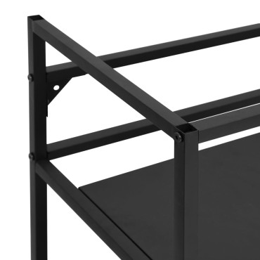 vidaXL Έπιπλο Μπάνιου Μαύρο 59x38x83cm Σιδερένιο 1 τεμ.