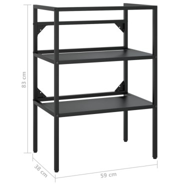 vidaXL Έπιπλο Μπάνιου Μαύρο 59x38x83cm Σιδερένιο 1 τεμ.