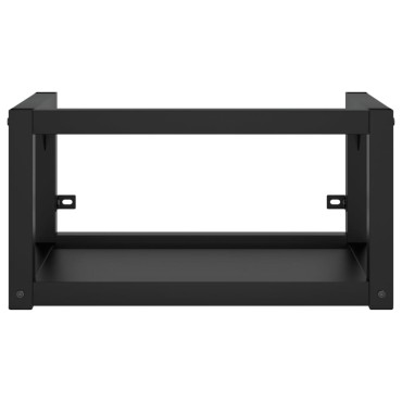 vidaXL Έπιπλο Μπάνιου Επιτοίχιο Μαύρο 59x38x31cm Σιδερένιο 1 τεμ.