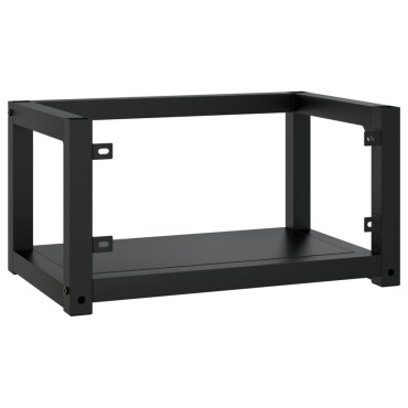 vidaXL Έπιπλο Μπάνιου Επιτοίχιο Μαύρο 59x38x31cm Σιδερένιο 1 τεμ.