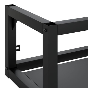 vidaXL Έπιπλο Μπάνιου Επιτοίχιο Μαύρο 59x38x31cm Σιδερένιο 1 τεμ.