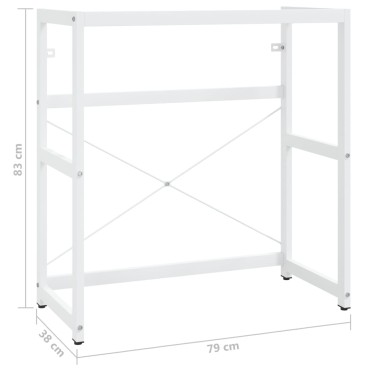 vidaXL Έπιπλο Μπάνιου Λευκό 79x38x83cm Σιδερένιο 1 τεμ.