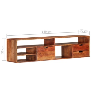 vidaXL Έπιπλο Τηλεόρασης 140x30x35cm από Μασίφ Ξύλο Ακακίας