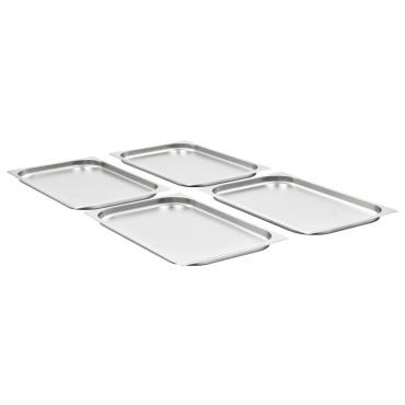 vidaXL Λεκάνες Gastronorm 4 τεμ. GN 1/1 20 χιλ. από Ανοξείδωτο Ατσάλι