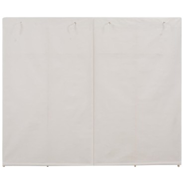 vidaXL Ντουλάπα Λευκή 200x40x170cm Υφασμάτινη 1 τεμ.