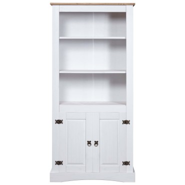 vidaXL Έπιπλο Τηλ. Μεξικ. Στιλ Corona Λευκό 80x40x170cm Ξύλο Πεύκου 1 τεμ.