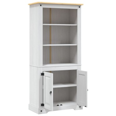vidaXL Έπιπλο Τηλ. Μεξικ. Στιλ Corona Λευκό 80x40x170cm Ξύλο Πεύκου 1 τεμ.