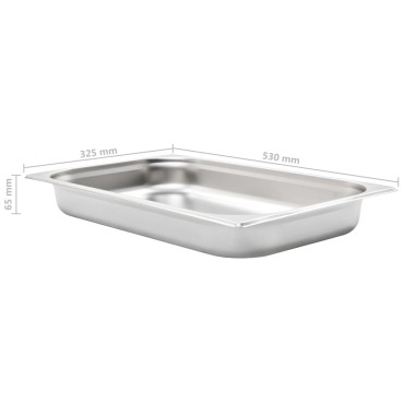 vidaXL Λεκάνες Gastronorm 4 τεμ. GN 1/1 65 χιλ. από Ανοξείδωτο Ατσάλι