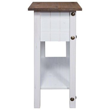 vidaXL Τραπέζι Κονσόλα Μεξικ. Corona Λευκό 90x34,5x73cm Ξύλο Πεύκου 1 τεμ.