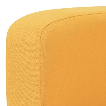 vidaXL Σετ Σαλονιού 2 τεμ. Κίτρινο Υφασμάτινο 135x65x76cm  Διθέσιος Τριθέσιος