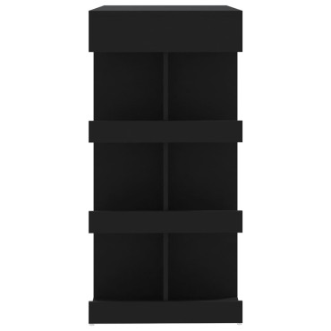 vidaXL Τραπέζι Μπαρ με Ράφια Μαύρο 100x50x101,5cm Επεξ. Ξύλο 1 τεμ.
