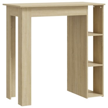 vidaXL Τραπέζι Κονσόλα με Ράφι Sonoma Δρυς 102x50x103,5cm Επεξ. Ξύλο 1 τεμ.