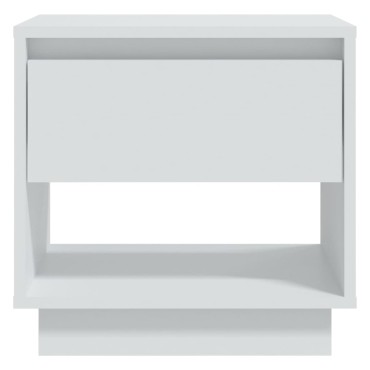 vidaXL Κομοδίνο Λευκό 45x34x44cm από Μοριοσανίδα 1 τεμ.