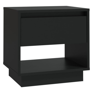 vidaXL Κομοδίνο Μαύρο 45x34x44cm από Μοριοσανίδα 1 τεμ.