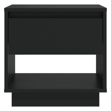 vidaXL Κομοδίνο Μαύρο 45x34x44cm από Μοριοσανίδα 1 τεμ.