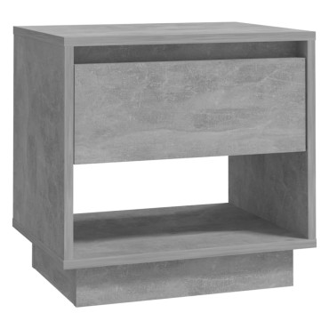 vidaXL Κομοδίνο Γκρι Σκυρ. 45x34x44cm από Επεξεργασμένο Ξύλο 1 τεμ.