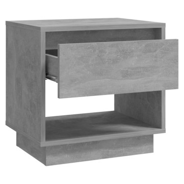 vidaXL Κομοδίνο Γκρι Σκυρ. 45x34x44cm από Επεξεργασμένο Ξύλο 1 τεμ.