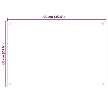 vidaXL Πλάτη Κουζίνας Γαλακτώδες 90 x 60 εκ. από Ψημένο Γυαλί