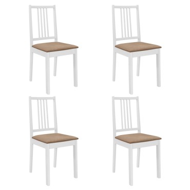 vidaXL Σετ Τραπεζαρίας 5 τεμ. Λευκό από MDF 120x75cm