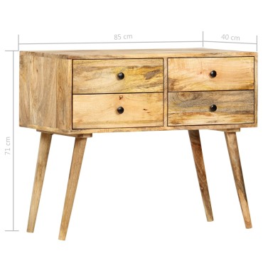 vidaXL Συρταριέρα 85x40x71cm από Μασίφ Ξύλο Μάνγκο 1 τεμ.