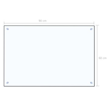 vidaXL Πλάτη Κουζίνας Διαφανής 90 x 60 εκ. από Ψημένο Γυαλί