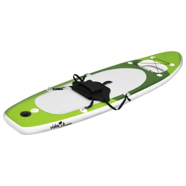 vidaXL Σανίδα SUP Φουσκωτή Σετ Πράσινη 300 x 76 x 10 εκ.
