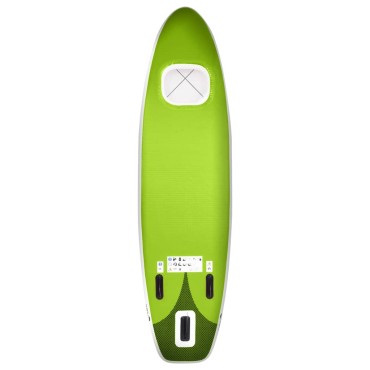 vidaXL Σανίδα SUP Φουσκωτή Σετ Πράσινη 300 x 76 x 10 εκ.