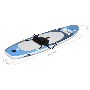 vidaXL Σανίδα SUP Φουσκωτή Σετ Θαλασσί 330 x 76 x 10 εκ.