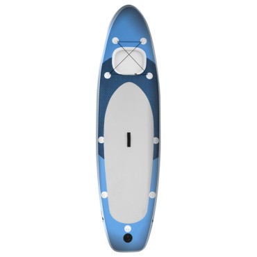 vidaXL Σανίδα SUP Φουσκωτή Σετ Θαλασσί 330 x 76 x 10 εκ.