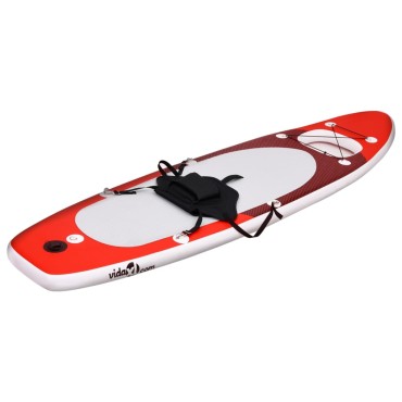 vidaXL Σανίδα SUP Φουσκωτή Σετ Κόκκινη 330 x 76 x 10 εκ.