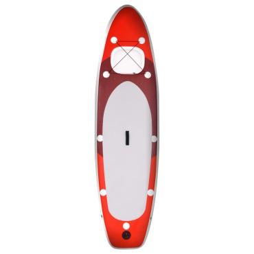 vidaXL Σανίδα SUP Φουσκωτή Σετ Κόκκινη 330 x 76 x 10 εκ.