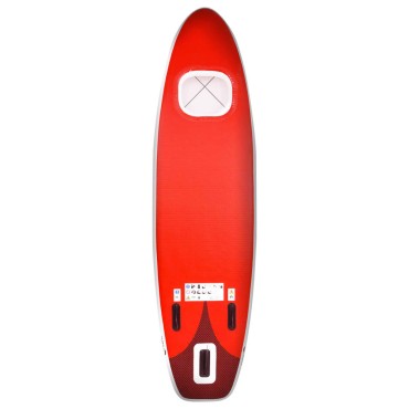 vidaXL Σανίδα SUP Φουσκωτή Σετ Κόκκινη 330 x 76 x 10 εκ.