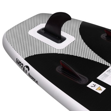 vidaXL Σανίδα SUP Φουσκωτή Σετ Μαύρη 330 x 76 x 10 εκ.