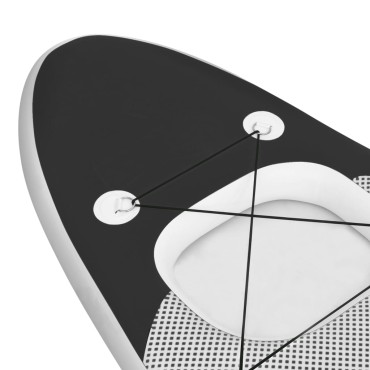 vidaXL Σανίδα SUP Φουσκωτή Σετ Μαύρη 330 x 76 x 10 εκ.
