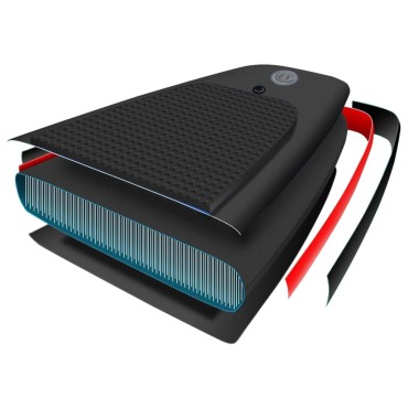vidaXL Σανίδα SUP Φουσκωτή Σετ Μαύρη 330 x 76 x 10 εκ.