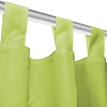 vidaXL Κουρτίνες με Θηλιές 2 τεμ. Πράσινες 140x175cm από Microsatin