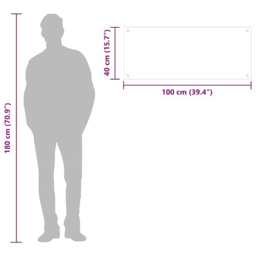 vidaXL Πλάτη Κουζίνας Μαύρη 100 x 40 εκ. από Ψημένο Γυαλί